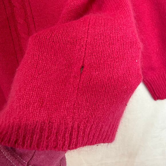 VTG Eminent M Silk Wool Blend Turtleneck Sweater Pink Fuzzy Soft Knit Preppy 90s - Picture 5 of 10